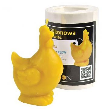 Silikonová forma na svíčky - slepička - 9 cm - FS79