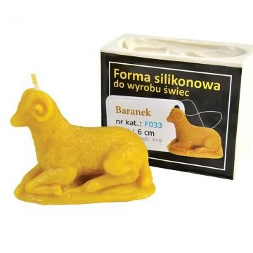Silikonová forma na svíčky - beránek - 6 cm - F033