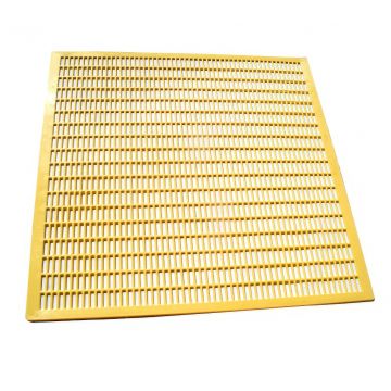 Mateří mřížka - žlutý litý plast - 435x435 mm