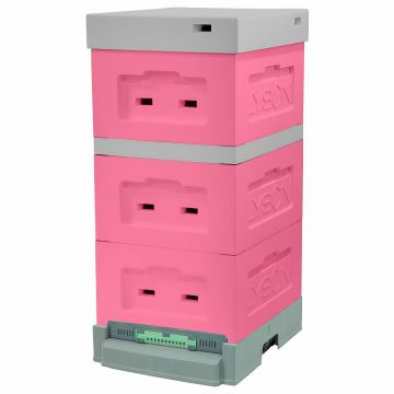 Polystyrenový úl 39 x 24 lakovaný, varroadno - typ II - růžová