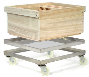 Mellarius úlový vozík - podstavec - nerez - 54x46 cm