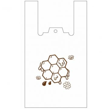 Igelitové tašky s uchy - plástev - 22 x 38 cm - 200 ks